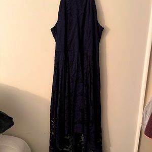 Navy Blue womens halter Dress